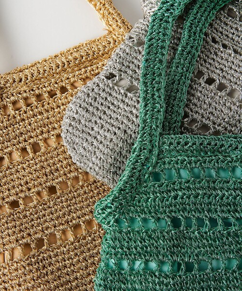 BEAUTY&YOUTH UNITED ARROWS（ビューティーアンドユースユナイテッドアローズ）の「メタリックコード ミニ トートバッグ（トートバッグ・レディース・ケリーグリーン/ゴールド/シルバー・FREE）」の11枚目の写真