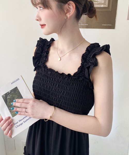 試着のみ★ ティアードキャミワンピース ワンピース ティアードキャミワンピース : ZOZOTOWN Yahoo!店