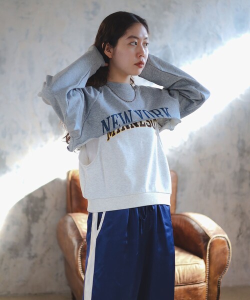トレーナー スウェット ambiance / 2way Sweatshirt レディース セール】ambiance / 2way Sweatshirt（スウェット）｜B:MING by