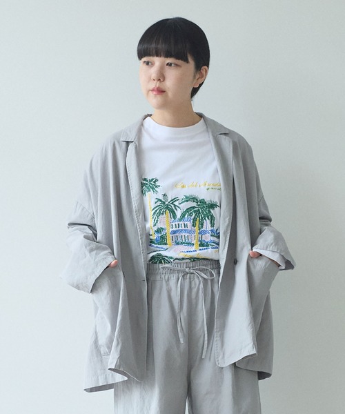 みかyuni hightwist コット　ジャケット セール】hightwist コットン product dye haori ジャケット