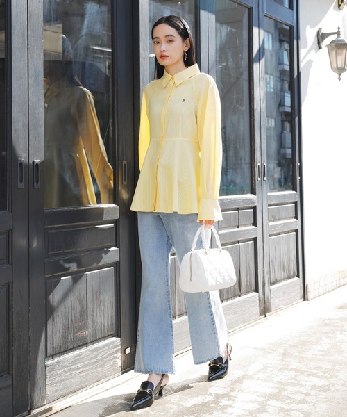 VIS（ビス）の「【洗える】フロントポケットハイウエストフレアデニム（デニムパンツ・レディース・ブルー/サックスブルー・M/S）」の3枚目の写真