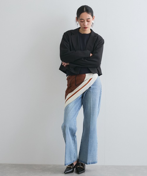 VIS（ビス）の「【洗える】フロントポケットハイウエストフレアデニム（デニムパンツ・レディース・ブルー/サックスブルー・M/S）」の7枚目の写真