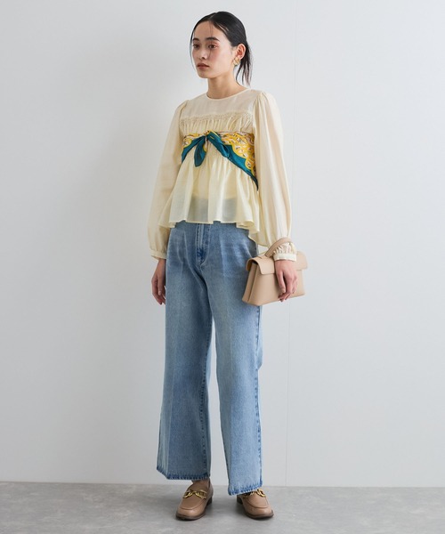 VIS（ビス）の「【洗える】フロントポケットハイウエストフレアデニム（デニムパンツ・レディース・ブルー/サックスブルー・M/S）」の10枚目の写真