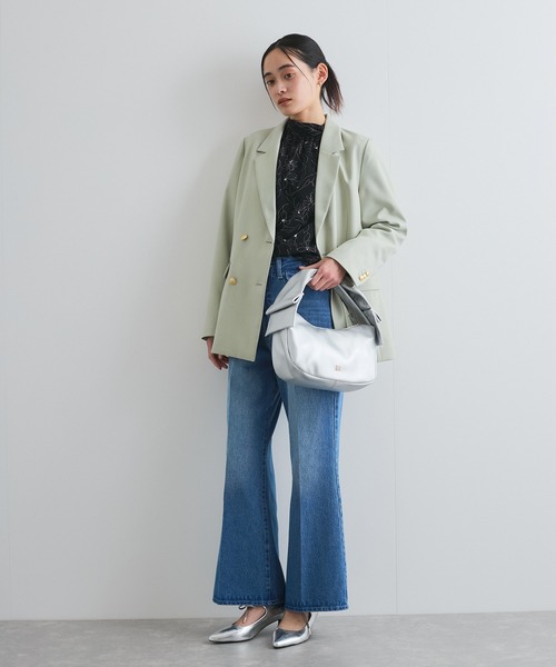 VIS（ビス）の「【洗える】フロントポケットハイウエストフレアデニム（デニムパンツ・レディース・ブルー/サックスブルー・M/S）」の13枚目の写真