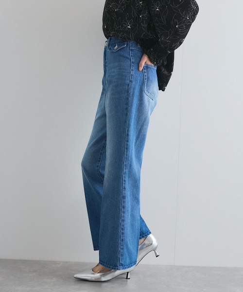 VIS（ビス）の「【洗える】フロントポケットハイウエストフレアデニム（デニムパンツ・レディース・ブルー/サックスブルー・M/S）」の15枚目の写真