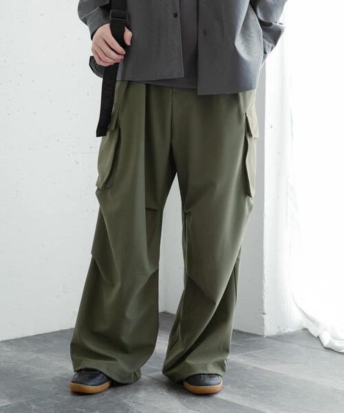 SENSE OF PLACE by URBAN RESEARCH（センスオブプレイスバイアーバンリサーチ）の「『ユニセックス』『セットアップ対応』ワイドカーゴパンツ（その他パンツ・メンズ・ブラウン/ブラック/カーキ・MEDIUM/SMALL/LARGE）」の14枚目の写真