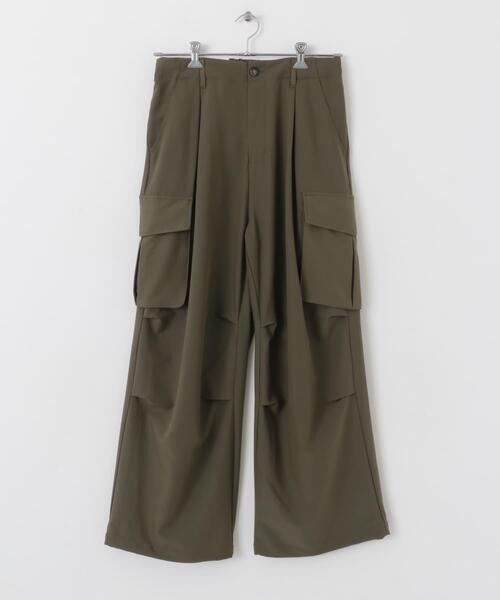 SENSE OF PLACE by URBAN RESEARCH（センスオブプレイスバイアーバンリサーチ）の「『ユニセックス』『セットアップ対応』ワイドカーゴパンツ（その他パンツ・メンズ・ブラウン/ブラック/カーキ・MEDIUM/SMALL/LARGE）」の6枚目の写真