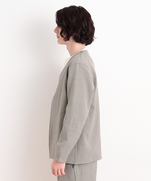 THE SHOP TK （ザ ショップ ティーケー ）の「【CAVIAN/キャビアン】リサイクルシャークスキンノーカラーカーディガン セットアップ可（カーディガン/ボレロ・メンズ・ブルーグリーン/チャコールグレー/ブルー系その他・02/04/03）」の21枚目の写真