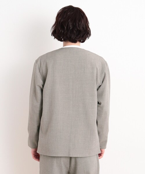 THE SHOP TK （ザ ショップ ティーケー ）の「【CAVIAN/キャビアン】リサイクルシャークスキンノーカラーカーディガン セットアップ可（カーディガン/ボレロ・メンズ・ブルーグリーン/チャコールグレー/ブルー系その他・02/04/03）」の22枚目の写真