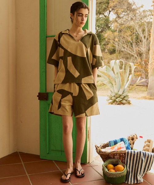 AMERIA ANDERSON】pile & pattern set-up /パイルジャガード ハーフ