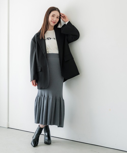 coca(coca)(コカ)の「オーバーサイズ ワイドスリーブジャケット(テーラードジャケット・レディース・ネイビー/ブラック・M/L)」の18枚目の写真