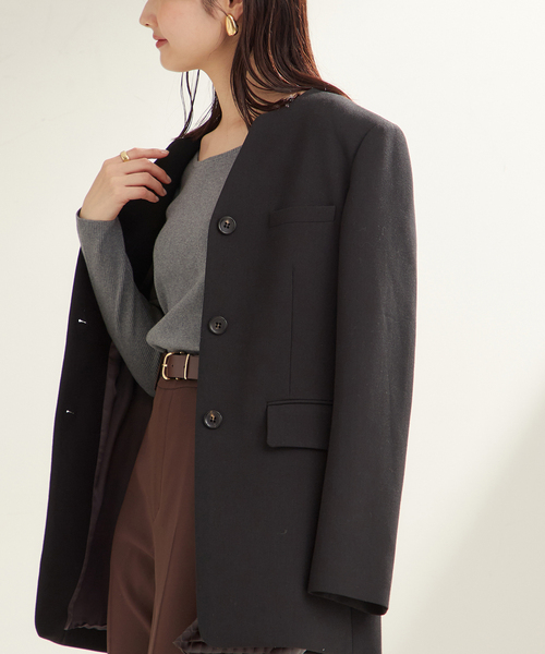 plage(プラージュ)の「Round Neck Rib ニット(ニット/セーター・レディース・チャコールグレー/ピンク系その他・FREE)」の17枚目の写真