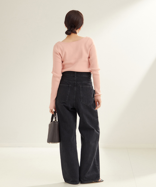 plage(プラージュ)の「Round Neck Rib ニット(ニット/セーター・レディース・チャコールグレー/ピンク系その他・FREE)」の22枚目の写真