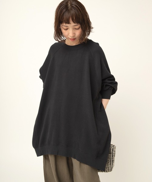 RNA-N（アールエヌエーエヌ）の「M2381 ワッフルオーバーサイズコクーンプルオーバー（Tシャツ/カットソー・レディース・イエロー/キナリ/ブラック・FREE）」の2枚目の写真