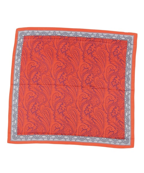 BAYFLOW(ベイフロー)の「90×90 ペイズリースカーフ(バンダナ/スカーフ・レディース・アイボリー/レッド・FREE)」の11枚目の写真