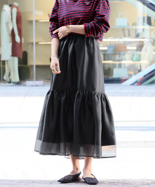 シアーギャザーティアードスカート