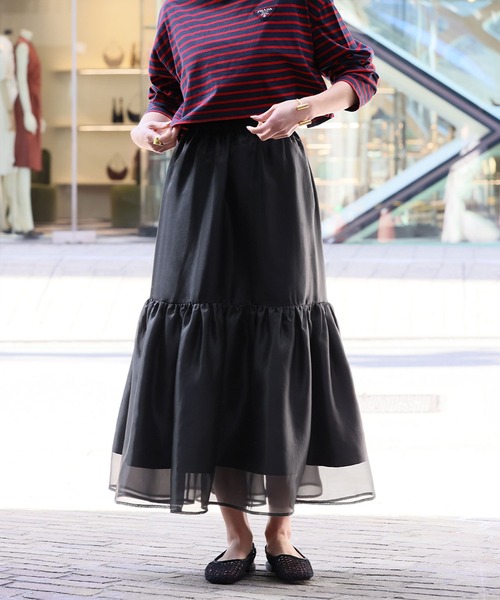 シアーギャザーティアードスカート