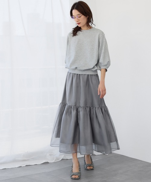 シアーギャザーティアードスカート