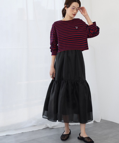 シアーギャザーティアードスカート