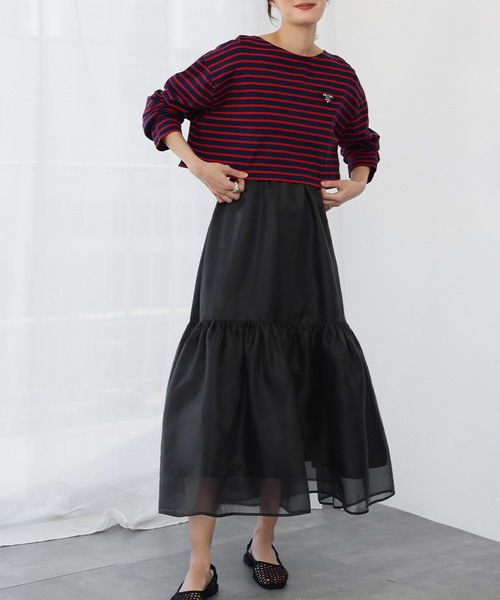 シアーギャザーティアードスカート