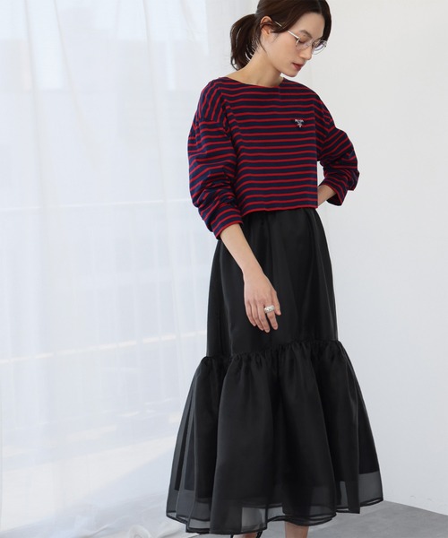 シアーギャザーティアードスカート