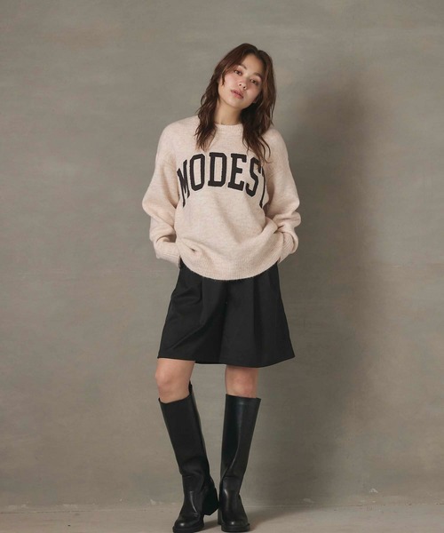 Edit Sheen（エディットシーン）の「ツータックデザインキュロット（その他パンツ・レディース・ブラック/チャコールグレー・M）」の3枚目の写真