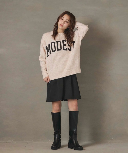 Edit Sheen（エディットシーン）の「ツータックデザインキュロット（その他パンツ・レディース・ブラック/チャコールグレー・M）」の4枚目の写真