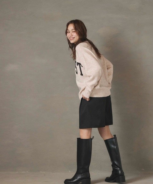 Edit Sheen（エディットシーン）の「ツータックデザインキュロット（その他パンツ・レディース・ブラック/チャコールグレー・M）」の6枚目の写真