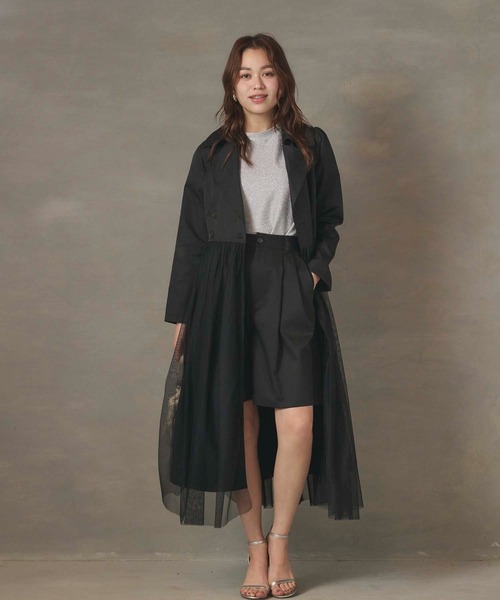 Edit Sheen（エディットシーン）の「ツータックデザインキュロット（その他パンツ・レディース・ブラック/チャコールグレー・M）」の8枚目の写真