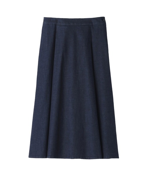 無印良品（ムジルシリョウヒン）の「婦人　ストレッチライトオンスデニムフレアスカート（デニムスカート・レディース・ダークネイビー・XL/L/M/S）」の5枚目の写真