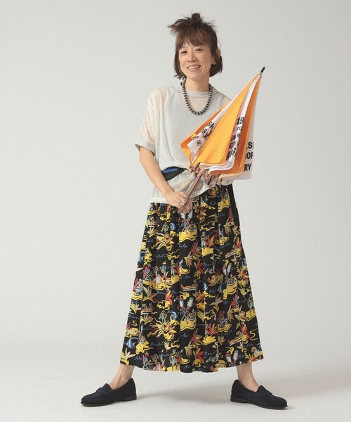 美品 SUN SURF × BEAMS BOY 別注 ギャザーロングスカート BEAMS BOY（ビームスボーイ）の「【別注】SUN SURF / ギャザー ロング