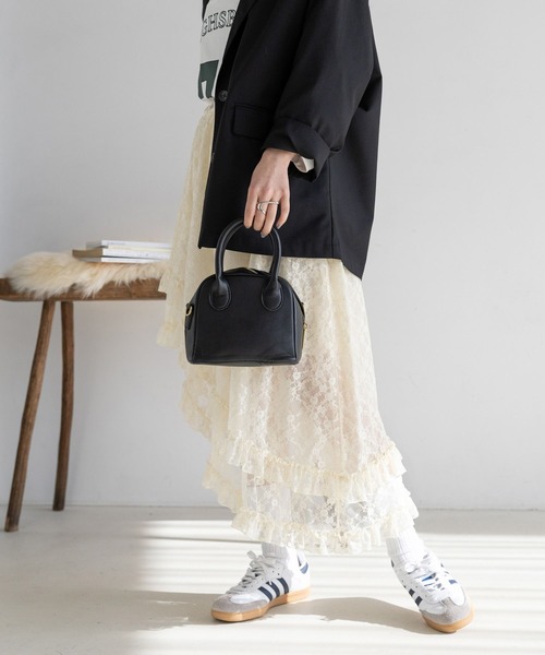 RAGEBLUE（レイジブルー）の「2WAY/レイヤードアシメデザインレーススカート（スカート・レディース・ホワイト/ブラック・FREE）」の20枚目の写真