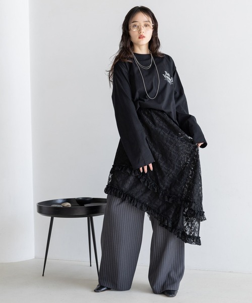 2WAYアシメレーススカート 2WAYアシメレーススカート