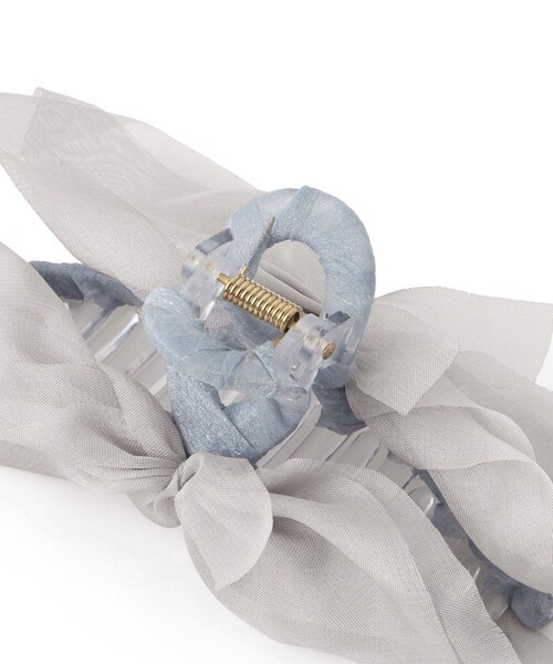 ROPE' PICNIC（ロペピクニック）の「シフォンリボンバンスクリップ（バレッタ/ヘアクリップ・レディース・ブラック/ライトグレー/キナリ・FREE）」の5枚目の写真