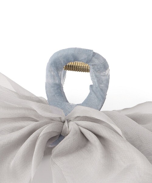 ROPE' PICNIC（ロペピクニック）の「シフォンリボンバンスクリップ（バレッタ/ヘアクリップ・レディース・ブラック/ライトグレー/キナリ・FREE）」の7枚目の写真