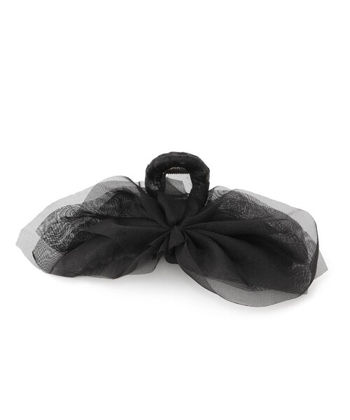 ROPE' PICNIC（ロペピクニック）の「シフォンリボンバンスクリップ（バレッタ/ヘアクリップ・レディース・ブラック/ライトグレー/キナリ・FREE）」の8枚目の写真