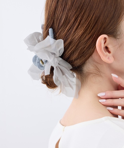 ROPE' PICNIC（ロペピクニック）の「シフォンリボンバンスクリップ（バレッタ/ヘアクリップ・レディース・ブラック/ライトグレー/キナリ・FREE）」の11枚目の写真