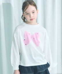 pairmanon（ペアマノン）の「【PAIRMANON COEUR】ストーン付き スプレープリント Tシャツ（Tシャツ/カットソー・キッズ）」