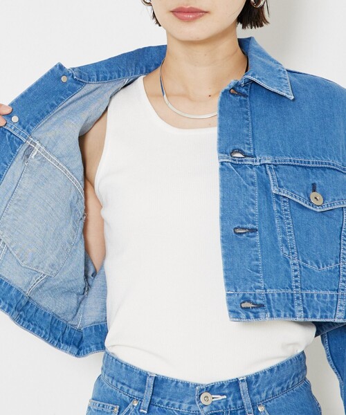 qualite（カリテ）の「クルーネックノースリーブニット/ノースリーブトップス（タンクトップ・レディース・ブラック/オフホワイト・フリー）」の13枚目の写真