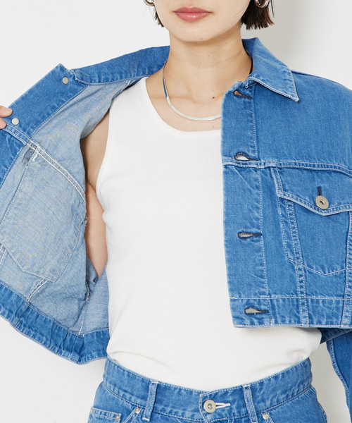 qualite（カリテ）の「クルーネックノースリーブニット/ノースリーブトップス（タンクトップ・レディース・ブラック/オフホワイト・フリー）」の16枚目の写真