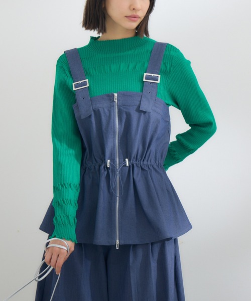 KATHARINE ROSS（キャサリンロス）の「【KATHARINE ROSS】WZIPペプラムベスト（ベスト・レディース・ブラック/ネイビー・MEDIUM）」の2枚目の写真