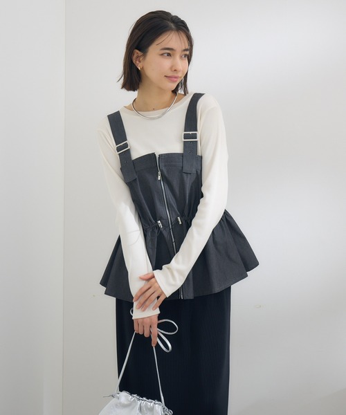 KATHARINE ROSS（キャサリンロス）の「【KATHARINE ROSS】WZIPペプラムベスト（ベスト・レディース・ブラック/ネイビー・MEDIUM）」の9枚目の写真