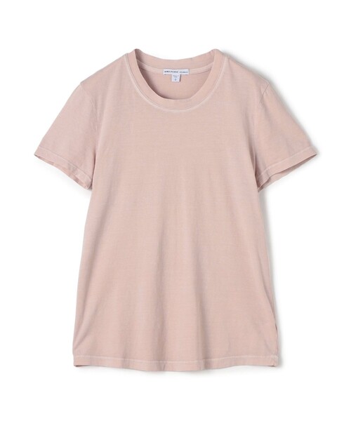 JAMES PERSE(ジェームスパース)の「ベーシック クルーネックTシャツ WLJ3114(Tシャツ/カットソー・レディース・ネイビー/ライトピンク・0/1)」の2枚目の写真