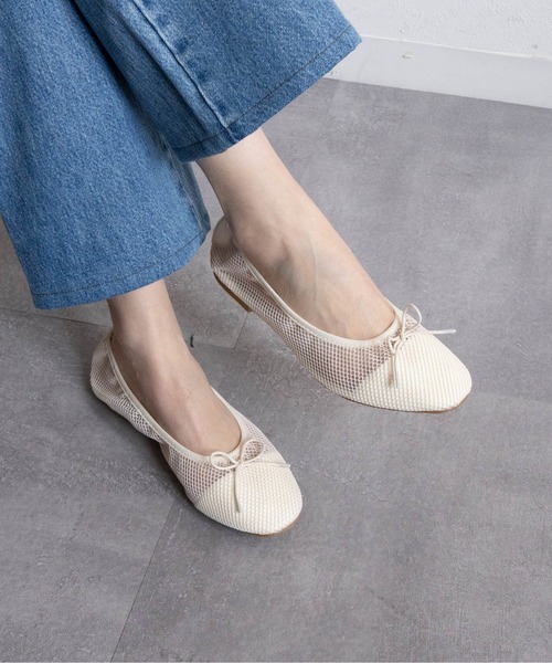 フラットメッシュリボンシューズ（その他シューズ）｜Fabby fabby