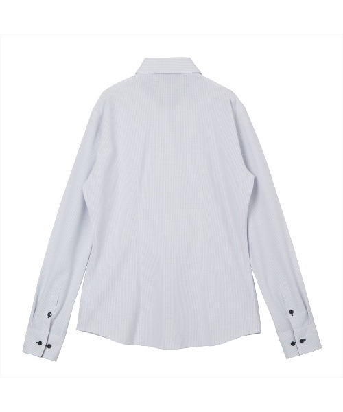 TOKYO SHIRTS(トウキョウシャツ)の「形態安定ノーアイロン レギュラー 長袖ニットビジネスワイシャツ(ビジネスシャツ・レディース・ブルー・S/M/L/LL/XL)」の2枚目の写真