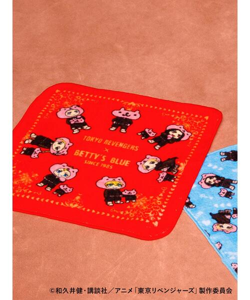 BETTY'S BLUE（べティーズブルー）の「タオルハンカチ（タオル・レディース・ブルー/レッド・F）」の3枚目の写真