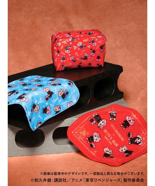 BETTY'S BLUE（べティーズブルー）の「タオルハンカチ（タオル・レディース・ブルー/レッド・F）」の5枚目の写真