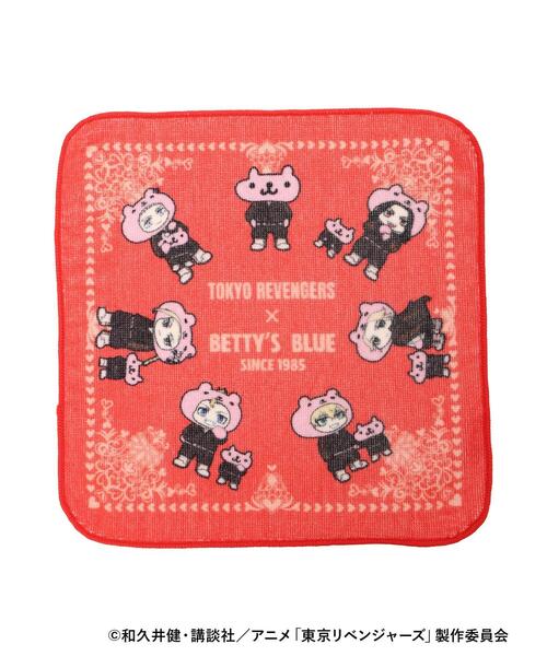 BETTY'S BLUE（べティーズブルー）の「タオルハンカチ（タオル・レディース・ブルー/レッド・F）」の7枚目の写真