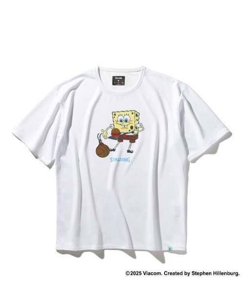 SPALDING(スポルディング)の「【SPALDING/スポルディング】Tシャツ スポンジ・ボブ クラビー パーティ/コラボ吸水速乾UVカット半袖Tシャツ(Tシャツ/カットソー・メンズ・ブラック/ホワイト・X-LARGE/LARGE/MEDIUM)」の3枚目の写真