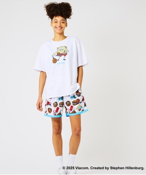 SPALDING(スポルディング)の「【SPALDING/スポルディング】Tシャツ スポンジ・ボブ クラビー パーティ/コラボ吸水速乾UVカット半袖Tシャツ(Tシャツ/カットソー・メンズ・ブラック/ホワイト・X-LARGE/LARGE/MEDIUM)」の4枚目の写真